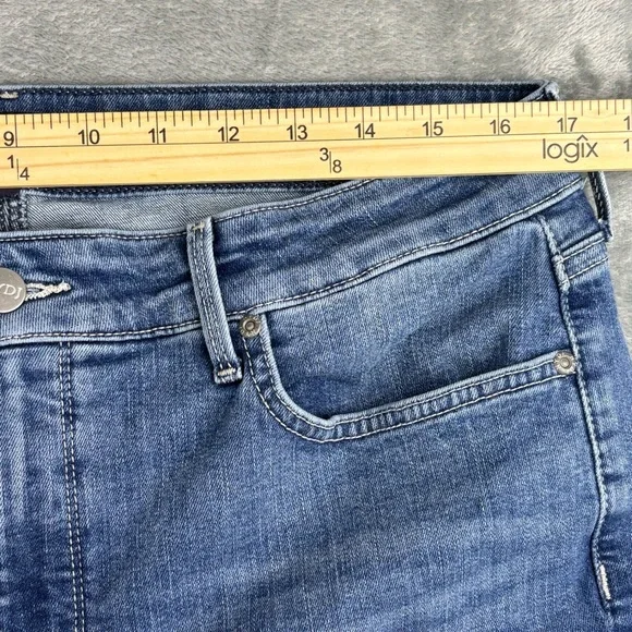 NYDJ Jeans Womens 14 Blue Marilyn Straight Lift Tuck Denim Stretch Medium Wash - Picture 11 of 14